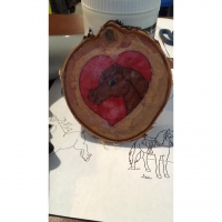IMPRIMER UN DESSIN SUR UNE RONDELLE DE BOIS